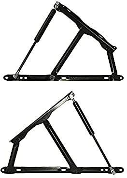 Heavy Duty Gas Spring Strut Lift Up Bed Frame Hinge Set, Pneumatic Lifter for Ottoman, RV, Mattress, Box Beds, Sofa Storage Space Saver