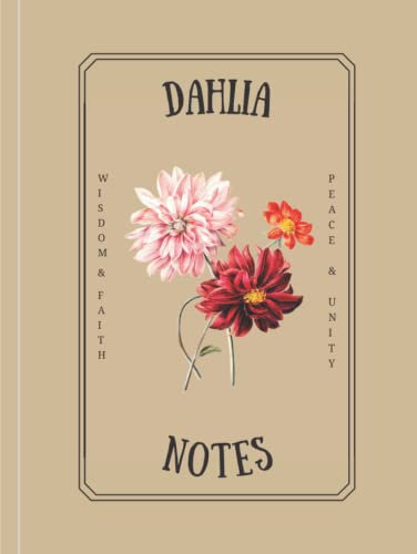 Personalised Notebook - Dahlia Flower Notebook - Dahlia Flower Gift