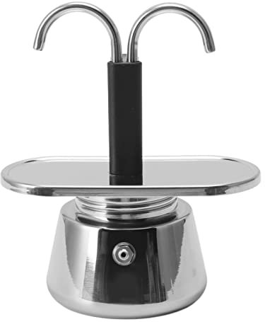 Mini macchina per caffè espresso da 2 tazze, caffettiera Moka di nuova generazione, ottimo sapore italiano, in acciaio inox moka