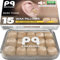 PQ Silicone Ear Plugs for Sleeping - 15 Wax Earplugs for Sleep and Swimming Ear Plugs, Soft Ear Covers for Sleeping and Water Ear Plugs, Wax Ear Plugs Noise Cancelling 32Db, (15 Pillows), Skin Tone