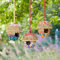Acorn Recycled Cotton Birdhouse - Handmade Bird Nester/Nest Box - Fair Trade Artisan - Recycled Metal, Cotton and Jute