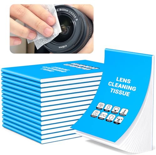 700 Feuilles de Papier de Nettoyage pour Lentilles - Résistant et sans Peluches, Idéal pour Objectifs d'Appareils Photo, Jumelles, Microscopes, Télescopes, Projecteurs et Surfaces Délicates