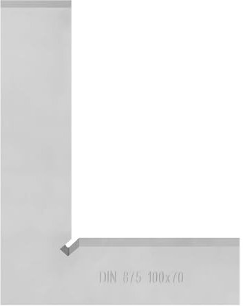 Escuadra Carpintero 100x70mm con Tope Ángulo de 90° con Escala, Cuadrados de Precisión para Construcción Metálica y Talleres Bloques de Escuadras Metálicas de Acero al Carbono Escuadra de Carpintería