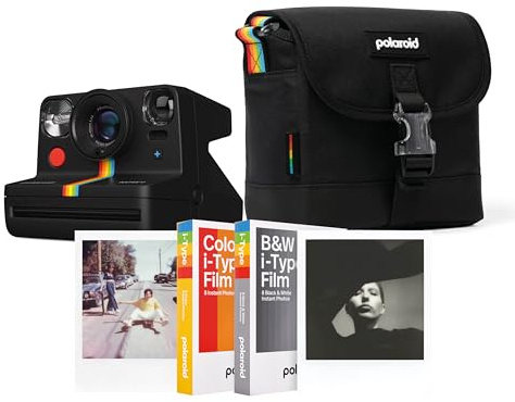 Polaroid Now Travel set, Polaroid Now + 1 confezione i-Type Color Film, 1 confezione B&W, 1 1 bag spectrum (Black)
