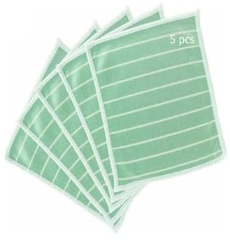 Frypay Lot de 5 Chiffons de en Bambou,Chiffon Microfibres en Bambou 21cm*16cm, nettoie Toutes Les Surfaces sans Trace