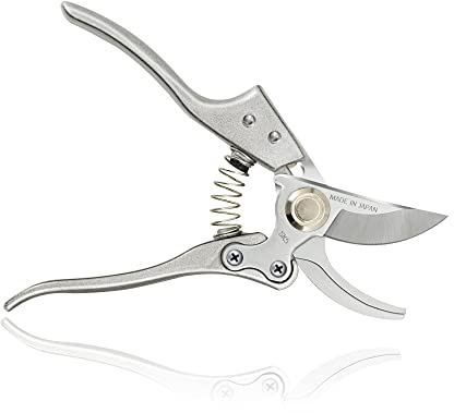 TONMA Cisailles d'élagage en acier inoxydable, sécateur de ciseaux de jardin pour couper les fleurs, couper les plantes, arbre, haie, bonsaï, cueillette de fruits, fabriqué au Japon