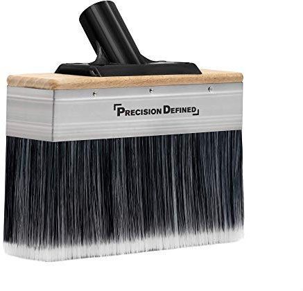 Precision Defined Grand pinceau anti-calcaire de 17,8 cm pour terrasse, applicateur de peinture, bois et clôture avec tige d'extension filetée, outils de teinture