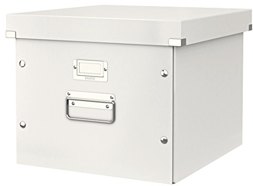 Leitz, Ablage- und Transportbox für Hängeregistratur, mit Deckel, A4, Click & Store weiß (4-Pack)