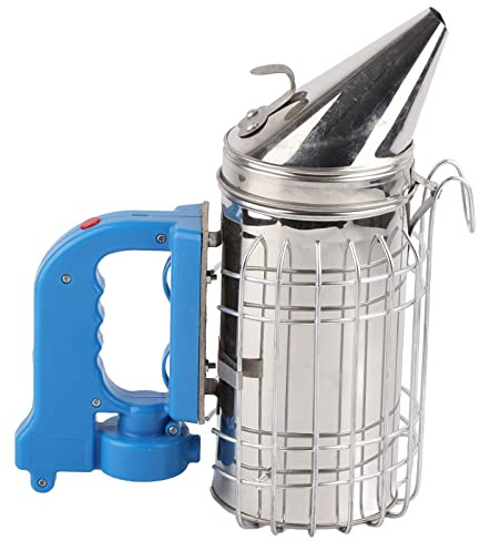 Affumicatore Elettrico per Apicoltura in Acciaio Inossidabile con Protezione Termica, Spruzzatore di Fumo Professionale per Apicoltori Professionisti e Amatoriali, Maneggevole e Sicuro