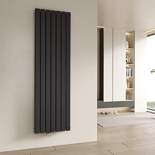 Heilmetz® Flach Heizkörper Vertikal 1800x540mm Anthrazit Design Paneelheizkörper Doppellagig Mittelanschluss Heizung