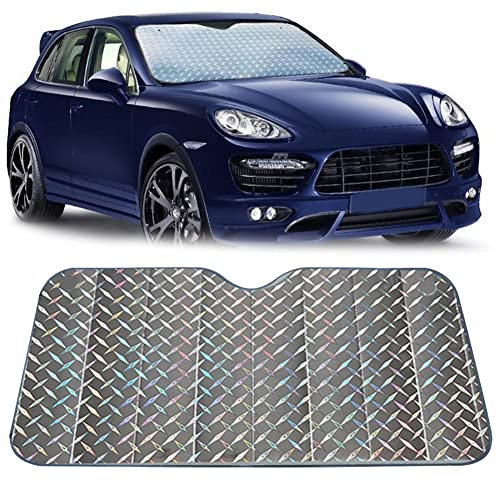 Parasole Auto Parabrezza, Auto Riflettente Parasole Protezione UV Copertura per Veicolo Fuoristrada SUV Interno Pieghevole Anteriore Posteriore Parabrezza 130 x 60 cm