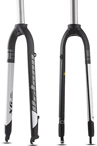 BOLANY Fahrrad Starrgabeln 1-1/8 Gewindelose Gerade Steuersatz Universal 26/27.5/29 Scheibenbremse 9mm QR MTB Vordere Gabeln aus Aluminiumlegierung Super-Leichte Fahrradgabeln