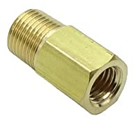 CDQBWKJGFJ 2 Pcs 1/8 NPT Male x 1/16 NPT Female Pressure Gauge Reducer Adapter Brass Pipe Fitting Adapter
