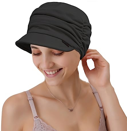 Cysocool Frauen Weiche Schirmmütze Newsboy Beanie Schildmütze Schiebermütze Chemo Hüte für Haarausfall Newsboy Cap Barett Hut Slouchy Beanie Ballonmütze