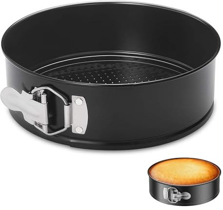 Toced 6 Inch Cake Tin, 16cm Springform Cake Tins for Cheesecake, Cake Tins for Baking, Round Non-Stick Baking Tins Cake Tin, Leak-Proof, Ideal for Restaurants, Home, Kitchen (Black)