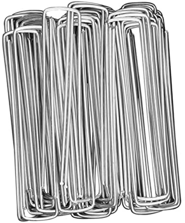 POPETPOP 30piezas Clavos para Césped De Jardinería Estacas Resistentes Forma Fijador De Césped para Anclaje De Tela Paisajismo