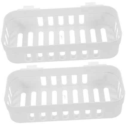 TOYANDONA 2 Pcs Aquarium Plant Holder with Perforated Pots for Hanging Aquatic Plants White Wall Mounted Fish Tank Rack for Betta Fish Tank Decor and Underwater Garden