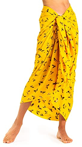 PANASIAM Sarong B301 yellow butterfly, L