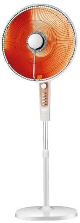 Mediawave Store - Stufa a Parabola 46 cm Piantana HSH-10 Radiante 1000W Riscaldamento Regolabile
