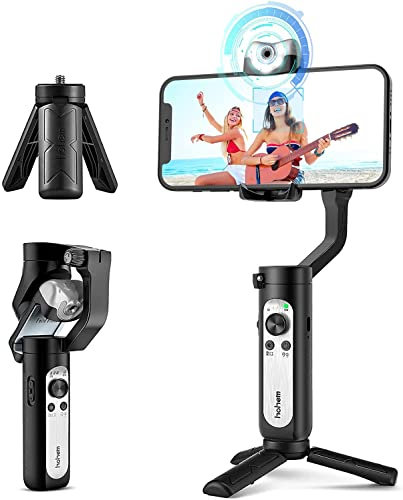 Estabilizador para Móvil a 3 Ejes, hohem iSteady V2 Gimbal para Smartphone con Seguimiento Automático sin App, Modos de Disparo/LED Ajustable/Batería de Emergencia/Portátil Gimbal para iPhone/Android