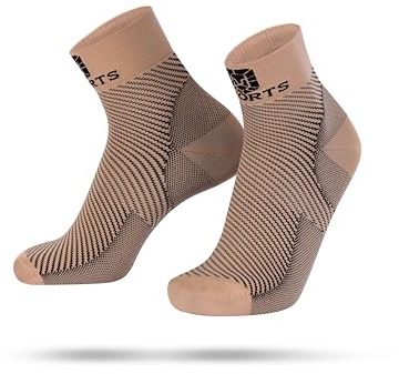 SWORTS Kompressionssocken Kurz I Plantarfasziitis Compression Socks Fersensporn (Extra Weiche Laufsocken mit Anti-Blasenschutz)