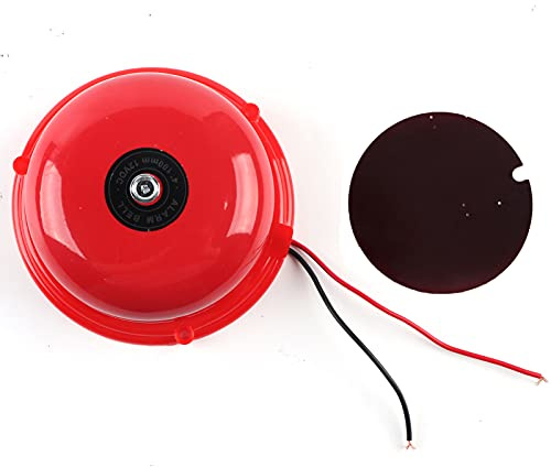 Fire Alarm Bell 100db, 4 Inch Electric Doorbell Ringing Bell Security Alarm Bell, for School Alarm Emergency Evacuation Factory Workshop (12V)