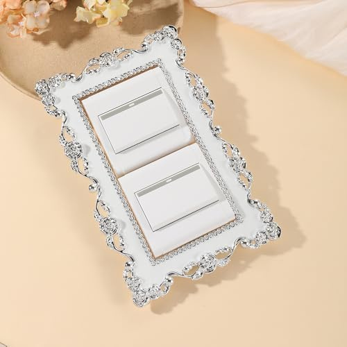 IGTOPS Pegatinas para interruptor de luz eléctrico, decoración del interruptor, estilo retro, flores en relieve, interruptores y enchufes como pegatinas creativas, fundas protectoras decorativas (172