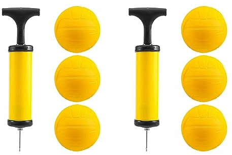 VENEKA Roundnet Spiel Ball Austauschbare Wettkampf Bälle Mini Volleyball 6 Pack mit Pumpe