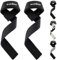 Smith & Solo Zughilfen - Krafttraining Frauen und Männer, Zughilfe Lifting Straps, Griffhilfen für Kraftsport Gym und Bodybuilding, Fitness Zubehör Griffhilfe (Schwarz)