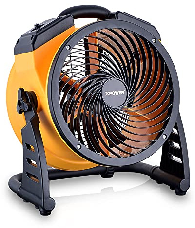 XPower FC-100 Heavy Duty Industrial High Velocity Whole Room Air Mover Air Circulator Utility Floor Fan Variable Speed Timer