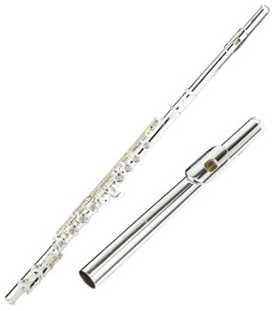 Flauto traverso flauto per principianti Strumento per esame per principianti di flauto con bocchino in argento a 16 fori aperto e chiuso