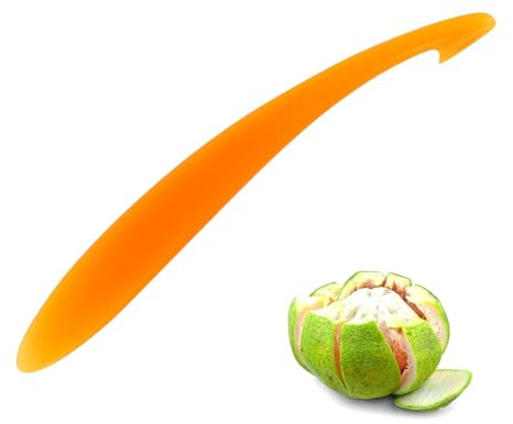 1 st apelsinskalare i plast, orange skalarverktyg med långa handtag orange