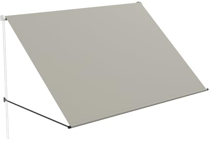 YRHome Store à bras articulés rétractable 200 x 145 cm – Store de balcon et protection solaire pour terrasse/jardin – Résistant aux intempéries avec protection UV inclus accessoires de montage – Idéal