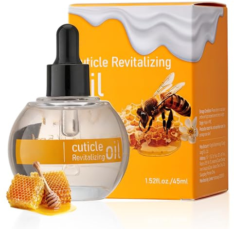 Honey Cuticle Oil for Nails, Nourishing Cuticle Care Oil with Honey & Milk Extract, Natural Revitalize Nail Oil Cuticle Treatment for Moisturising and Repairing Damaged Thin Nails