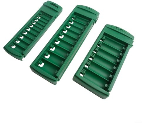 Caja organizadora de enchufes, paquete de 3 soportes de riel de clip para 1/4, 3/8, 1/2 pulgadas, bandeja de almacenamiento de plástico ABS para mecánicos