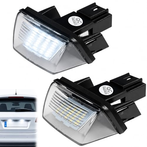 2 Piezas LED Luces Matrícula para C3 Berlingo 206 207 308 C4 Partner 307 C5