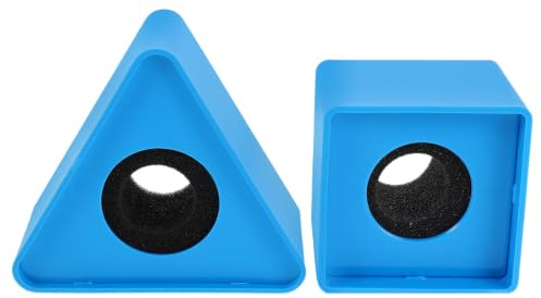 SHERCHPRY 2pcs Portable Colored Microphone Flag Station with Square and Triangular Shapes, Easy Installation Abs and Sponge Mic Branding Accessory for Interview and Event Use