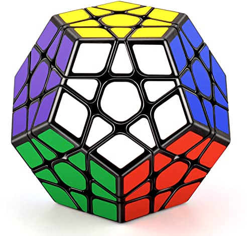 TOYESS Zauberwürfel Megaminx Cube 3x3 Megamix Dodekaeder SpeedCube 3x3 Puzzle Magischer Würfel Spielzeug Kinder & Erwachsene, Schwarz