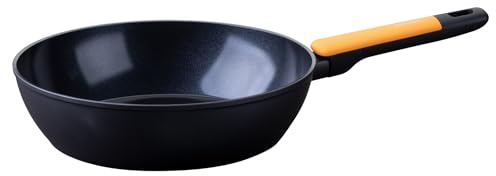 Fackelmann Hochrandpfanne Soft – Ø 28 cm aus geschmiedetem Aluminium, mit Greblon CK2 Ceramic Beschichtung, Soft-Touch Griff, Reinigung per Hand