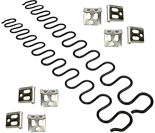 JJDD Sofa Springs,2 PCS 25 Spring with 8 PCS S Clips,4.0 Wire Diameter Sofa Spring Repair Kit for Seating in Furniture Interior Decoration, Automotive, or Other Applications