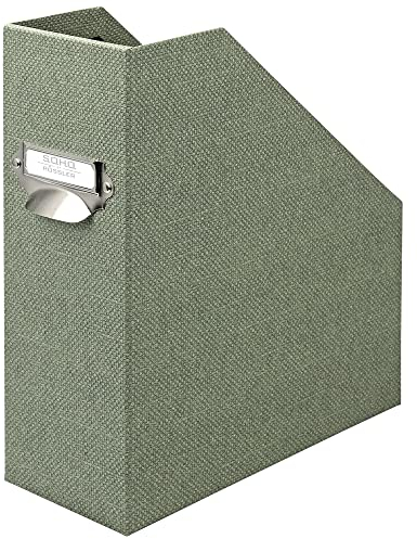 Rössler Papier 1318452671 - S.O.H.O. Cartella per riviste DIN A4, con maniglia ed etichetta inseribile, 11,5 x 26 x 31,5 cm, Special Line Sage, 1 pezzo