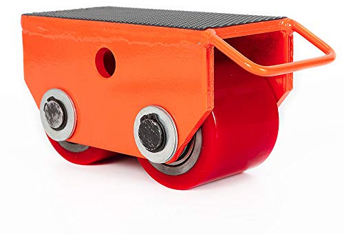 KOLHGNSE 5500lb/2500kg Transportfahrwerk Schwerlastrollen Panzerrollen Fahrwerk Rollen Roller Möbelheber für Schwere Möbel (Rot)