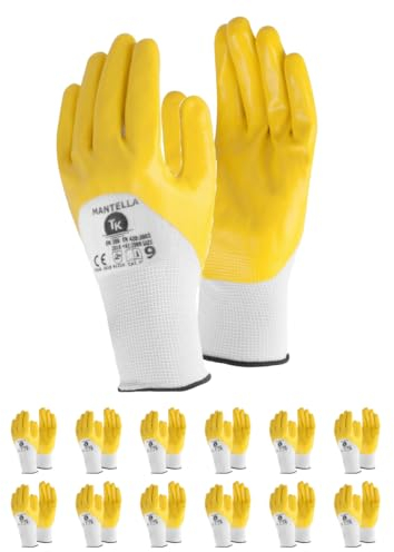 TK Mantella 12 paar Arbeitshandschuhe Schweißerhandschuh Handschuh bestimmt zu einer öligen Umgebung Nitrilhandschuh (8)