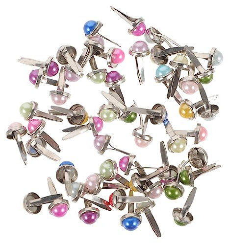 COHEALI 50 Stück -druckknöpfe Prägefolder Musterbeutelklammern Schwarz Scrapbooking-befestigungen Brads Spreizklammern Befestigungselemente Für Scrapbooking-Papier Kind Kunsthandwerk Groß