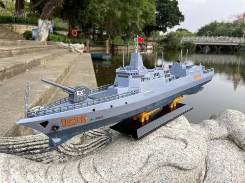 SOWOFA Remote Control Boat 055 Destroyer Missile Destroyer Model, 60CM, Dual Motor, 2.4G Remote Control, Male Adult Hobbyists Collector, Military RC Boat