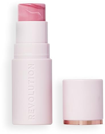 Revolution, Skin Silk Marble Blush Stick, Colore Modulabile per Guance, Occhi e Labbra, Formula Crema-Polvere, Vegan & Cruelty-Free, Pinched Light Pink, 4.5g