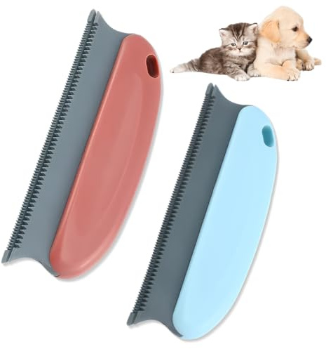 COYUN 2 Piezas Cepillo removedor de pelo de mascotas, cepillo removedor de pelusas para perros cepillo removedor de pelo de gato cepillo de goma, productos de depilación de piel para sofá muebles
