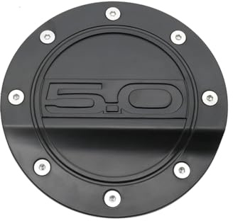 Tapón de combustible ajustable Tapa del tanque de combustible compatible con Ford Mustang GT 5.0 2015 2016 2017 2018, accesorios estilo coche