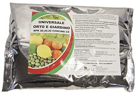 Bio A.L.T. Concime Universale Npk con Azoto Fosforo Potassio Fertilizzante Casa Balcone Terrazzo Migliora la Crescita Piante Ornamentali da Orto in Giardino in Appartamento in Esterno e in Vaso (1 Kg)