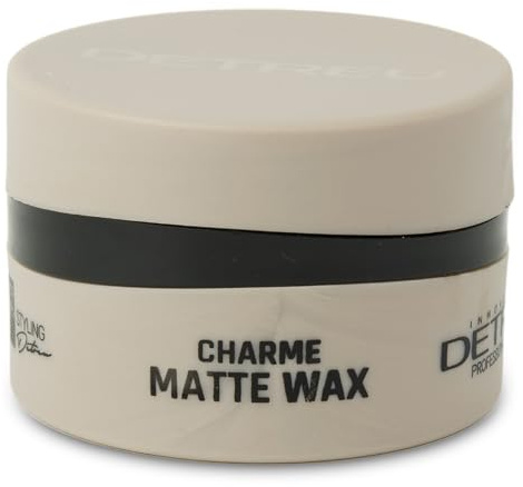 Detreu Styling Haarwachs | Matt-Effekt & Starker Halt | Langanhaltender natürlicher Look ohne fettigen Glanz | Luxuriöser Herren-Duft | Haar-Wax für Haare & Bart 150 ml (Charme - Beige)